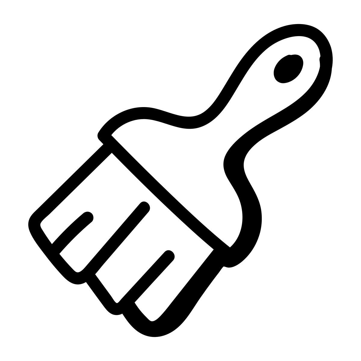 doodle line style pinceau icon