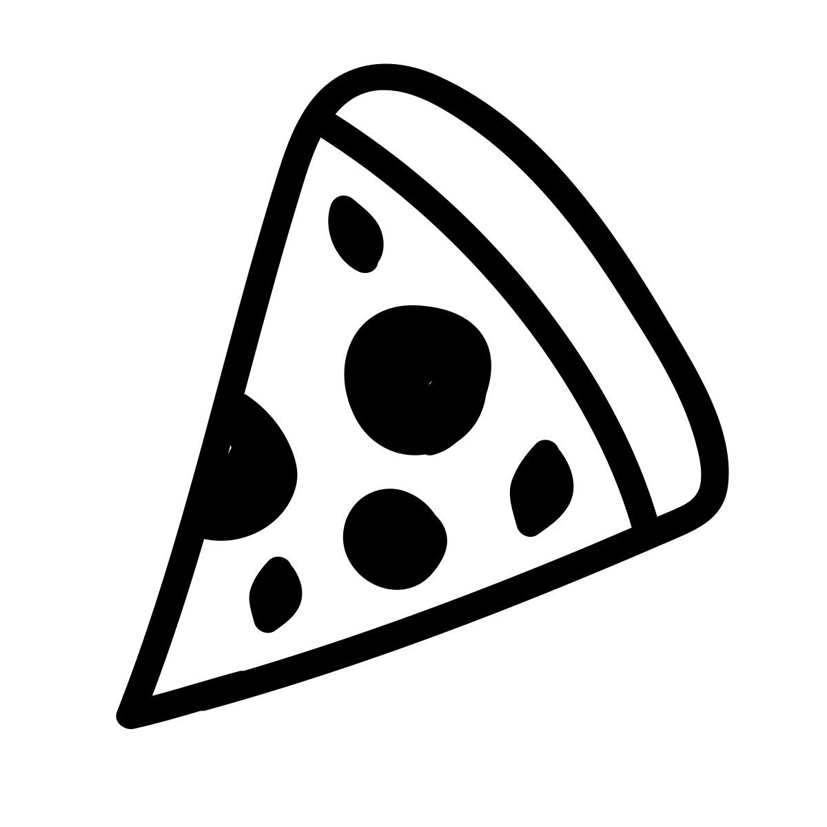 doodle line style 比萨 icon