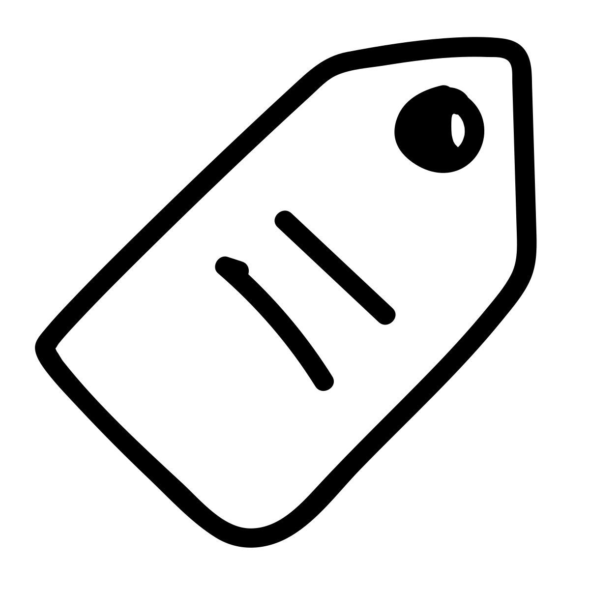 doodle line style 가격표 icon