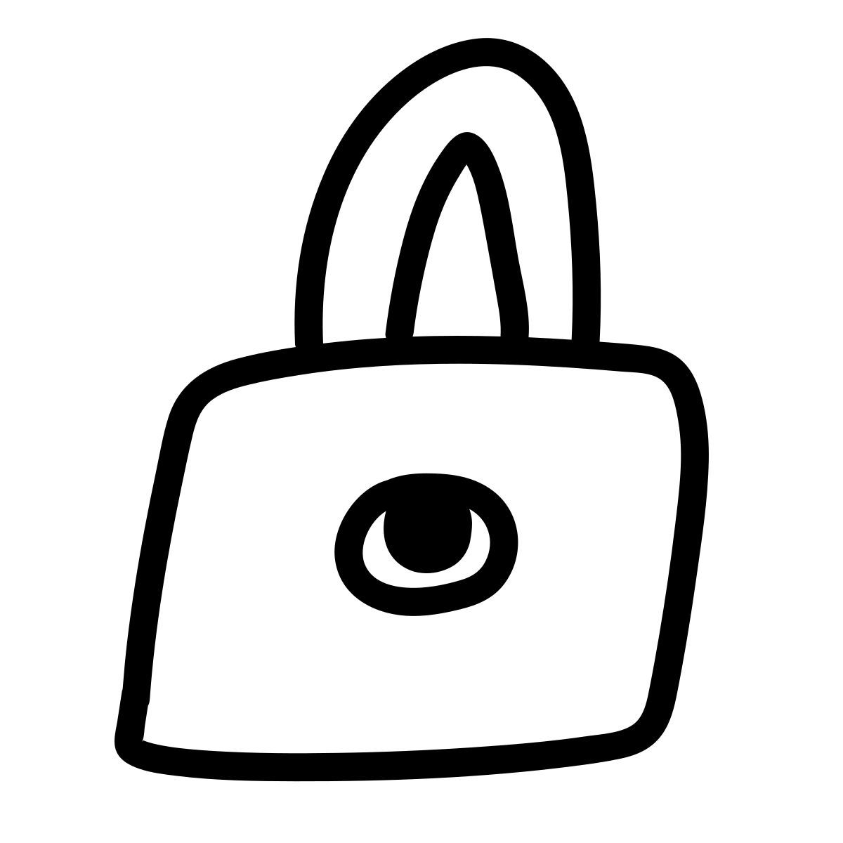 doodle line style privacy icon