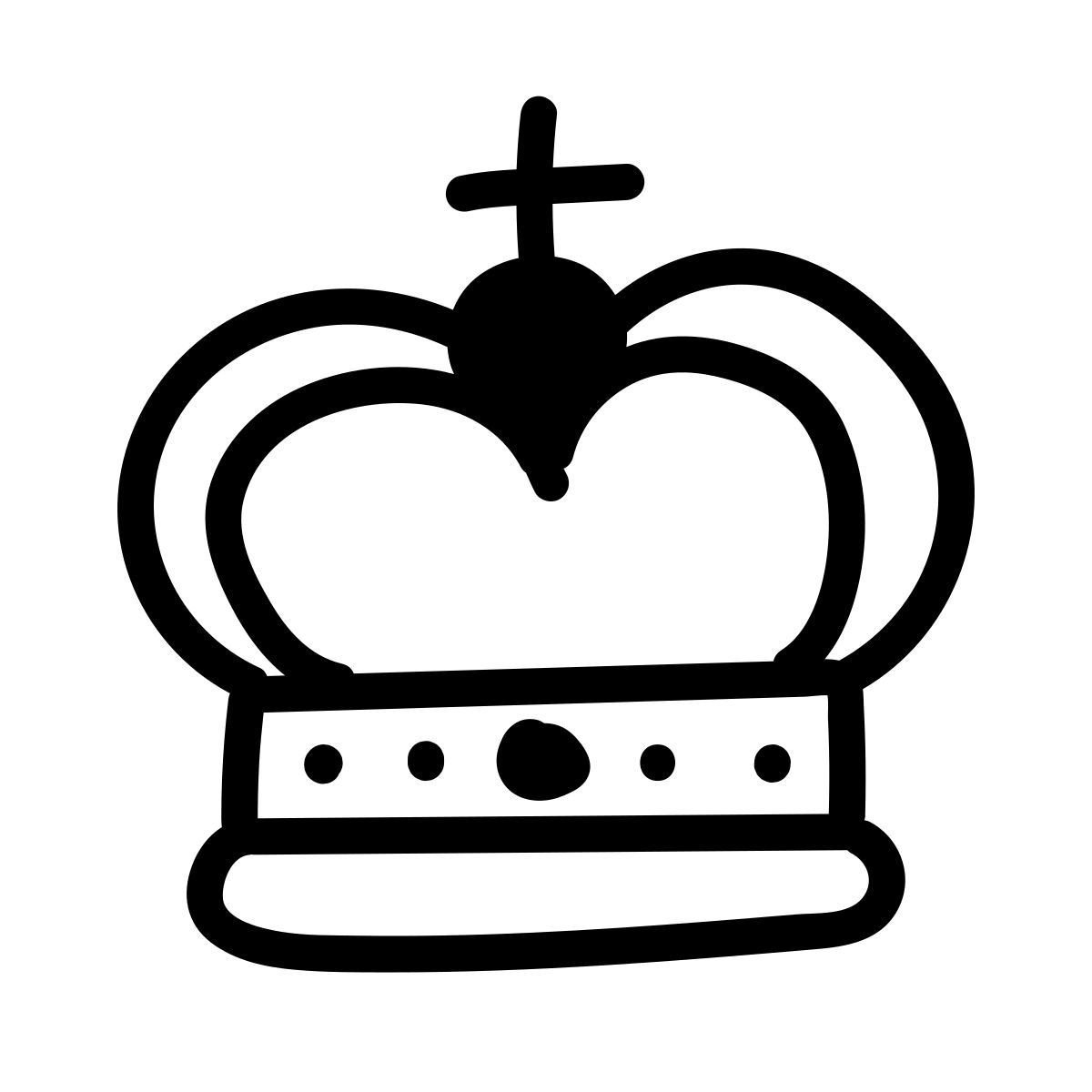 doodle line style monarchy icon