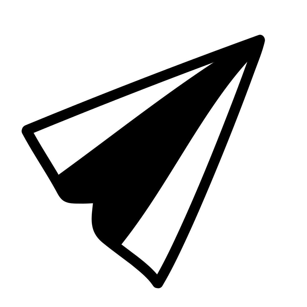 doodle line style gesendet icon