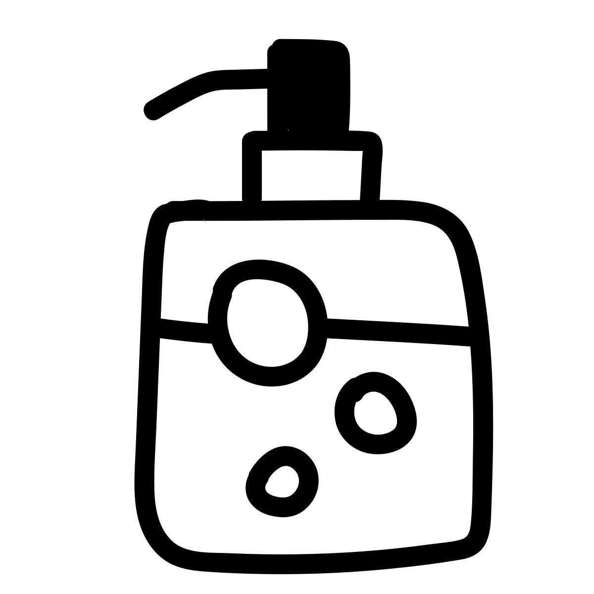 doodle line style 洗发水瓶 icon