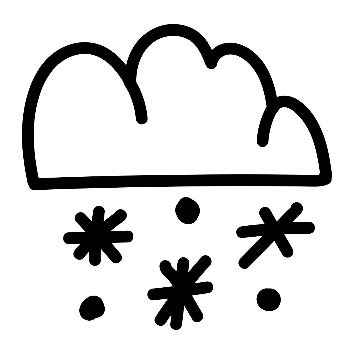 doodle line style 雪 icon