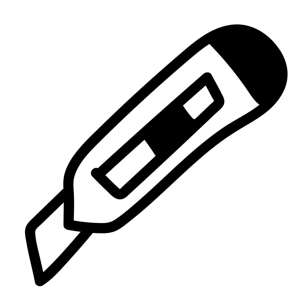 doodle line style taglierino icon