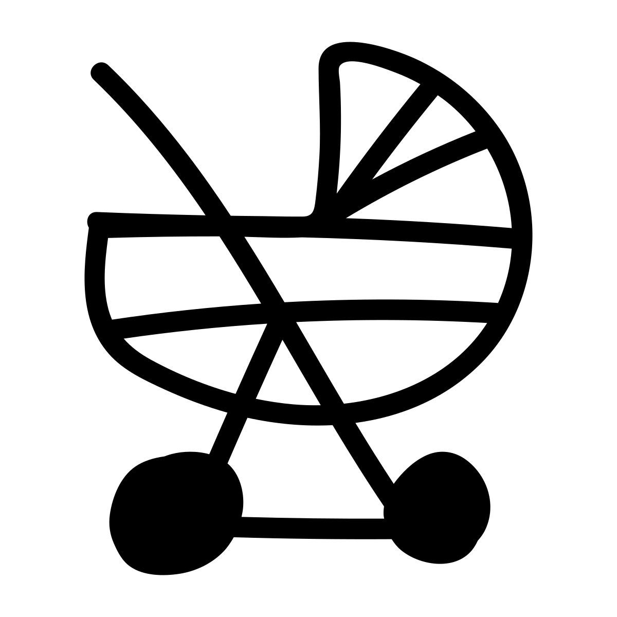 doodle line style coche de niño icon