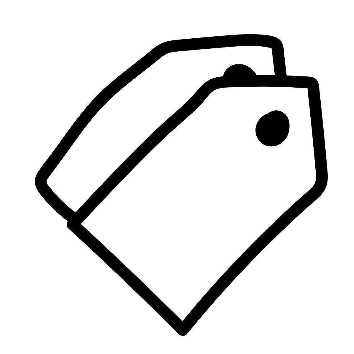 doodle line style tags icon