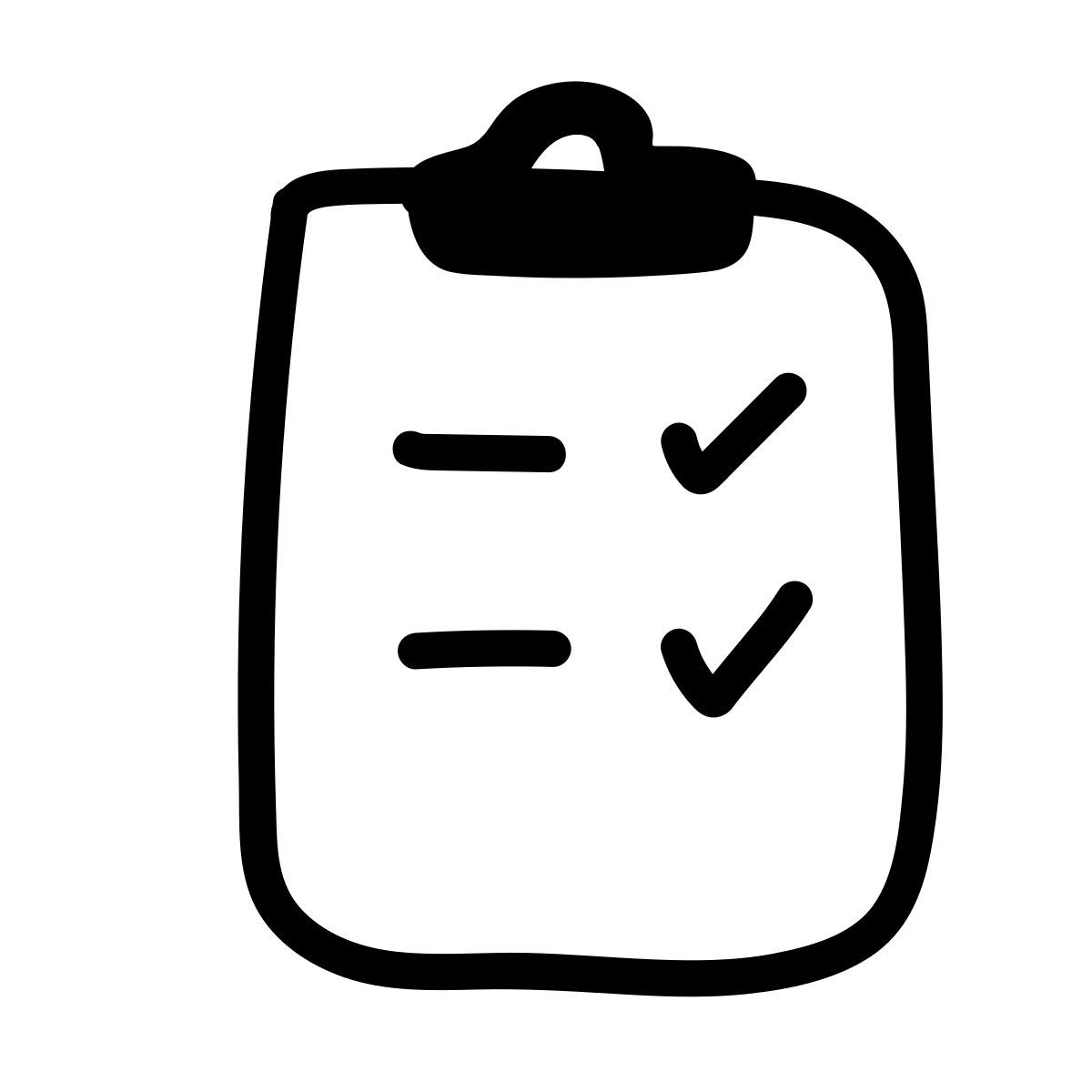 doodle line style test passed icon