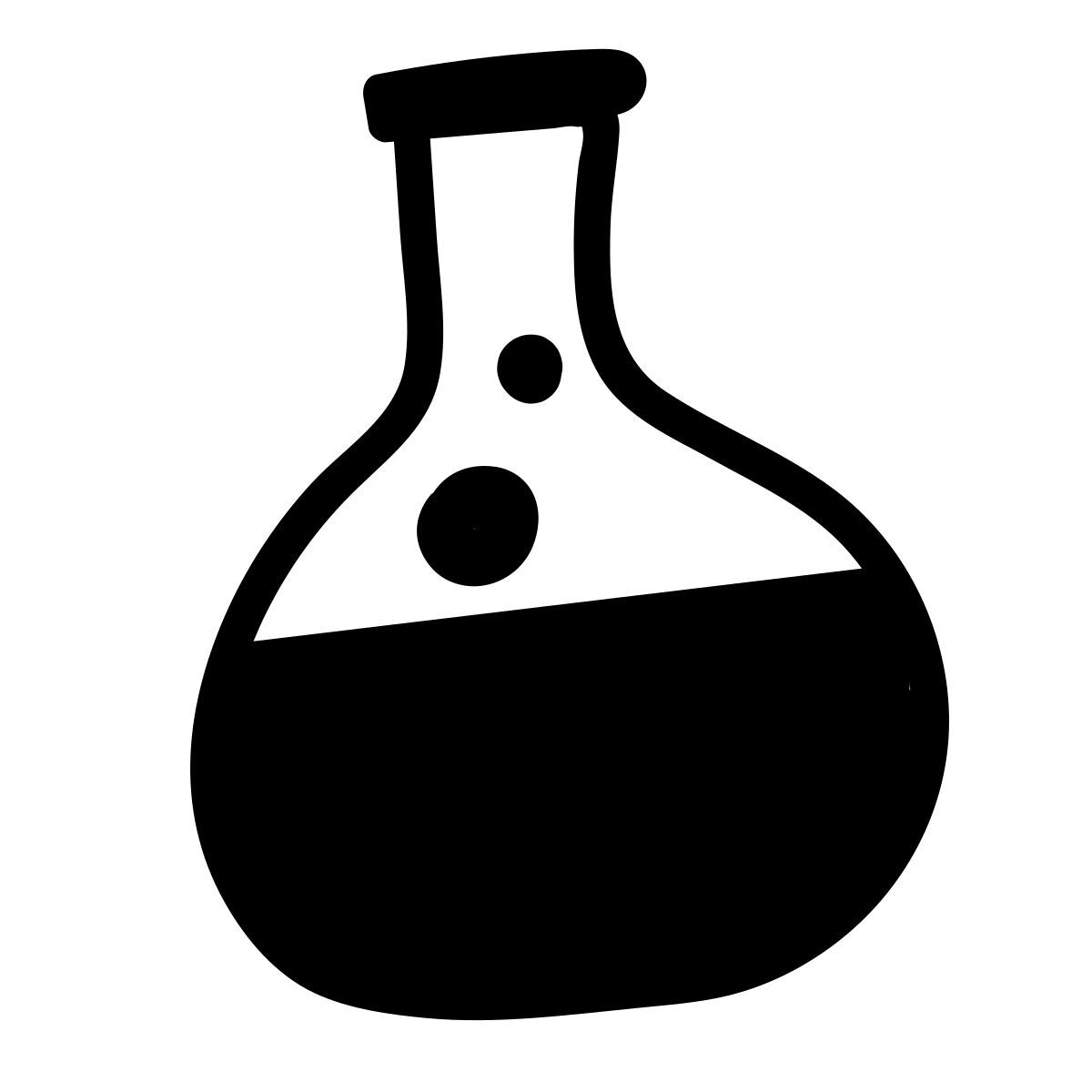 doodle line style tube à essai icon