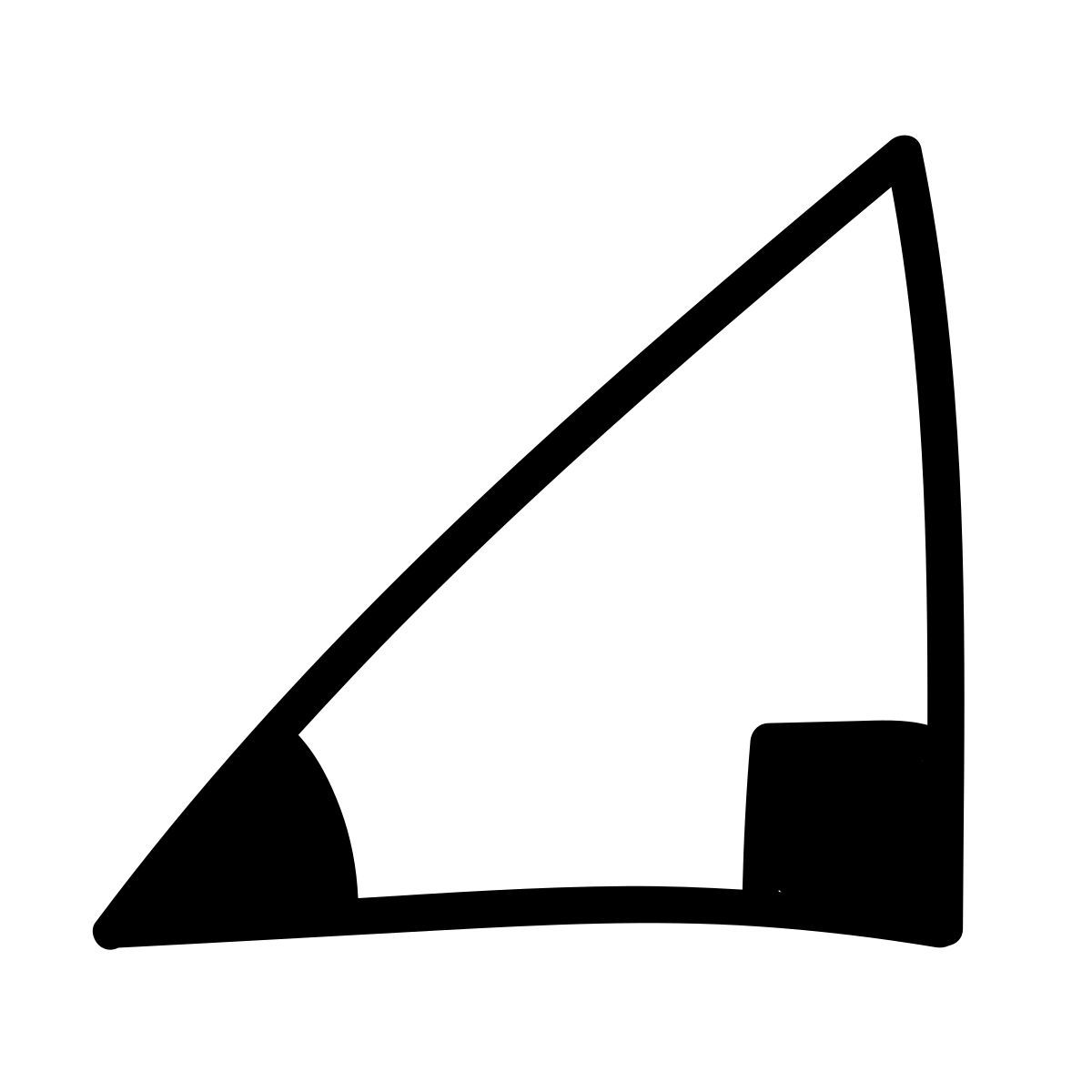 doodle line style 삼각법 icon