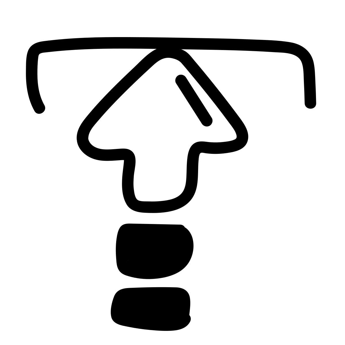 doodle line style 업로드 icon