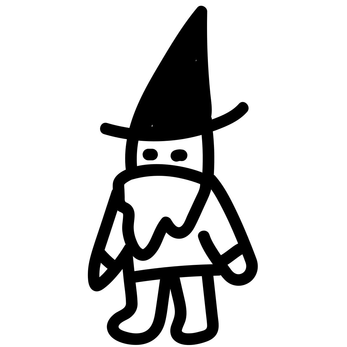 doodle line style 巫师 icon