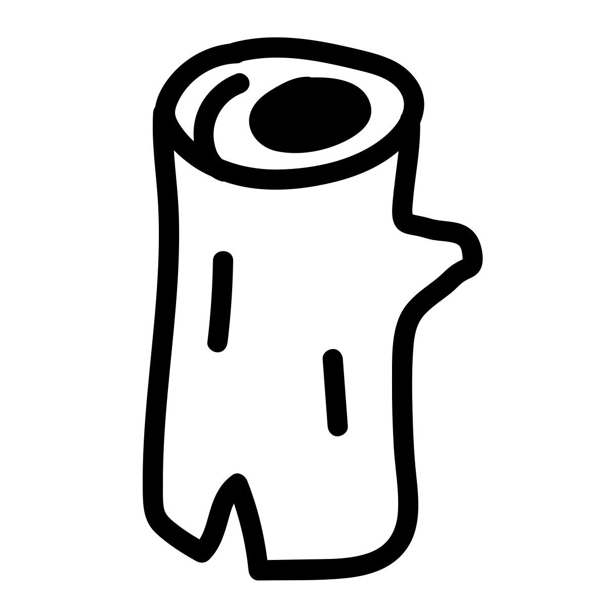 doodle line style tronco d'albero icon