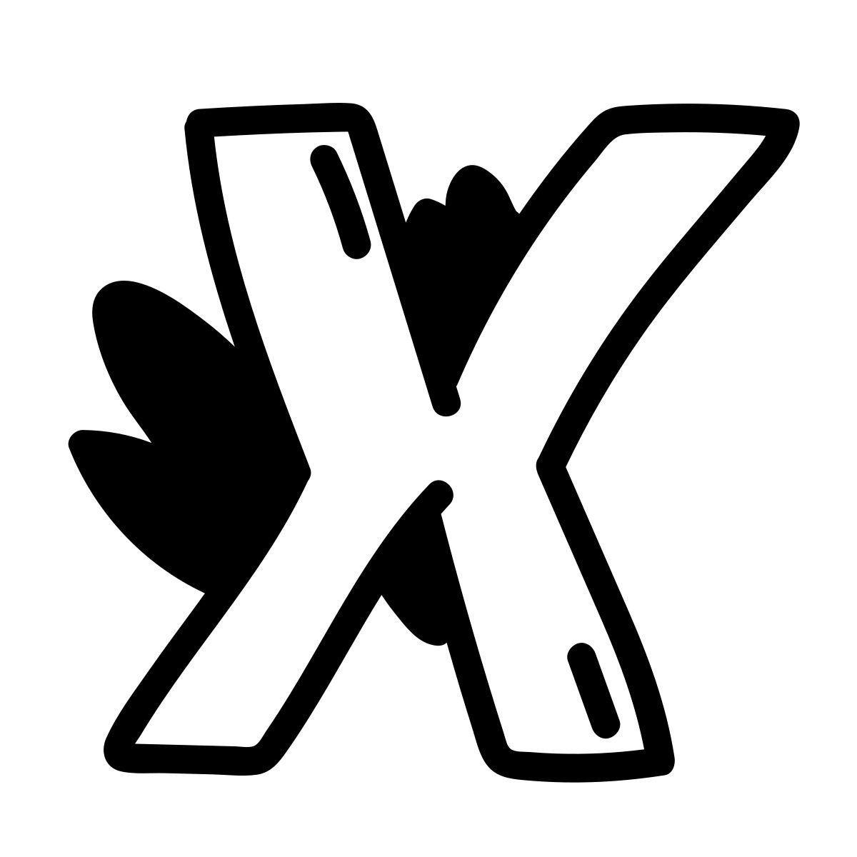Letter X Outline