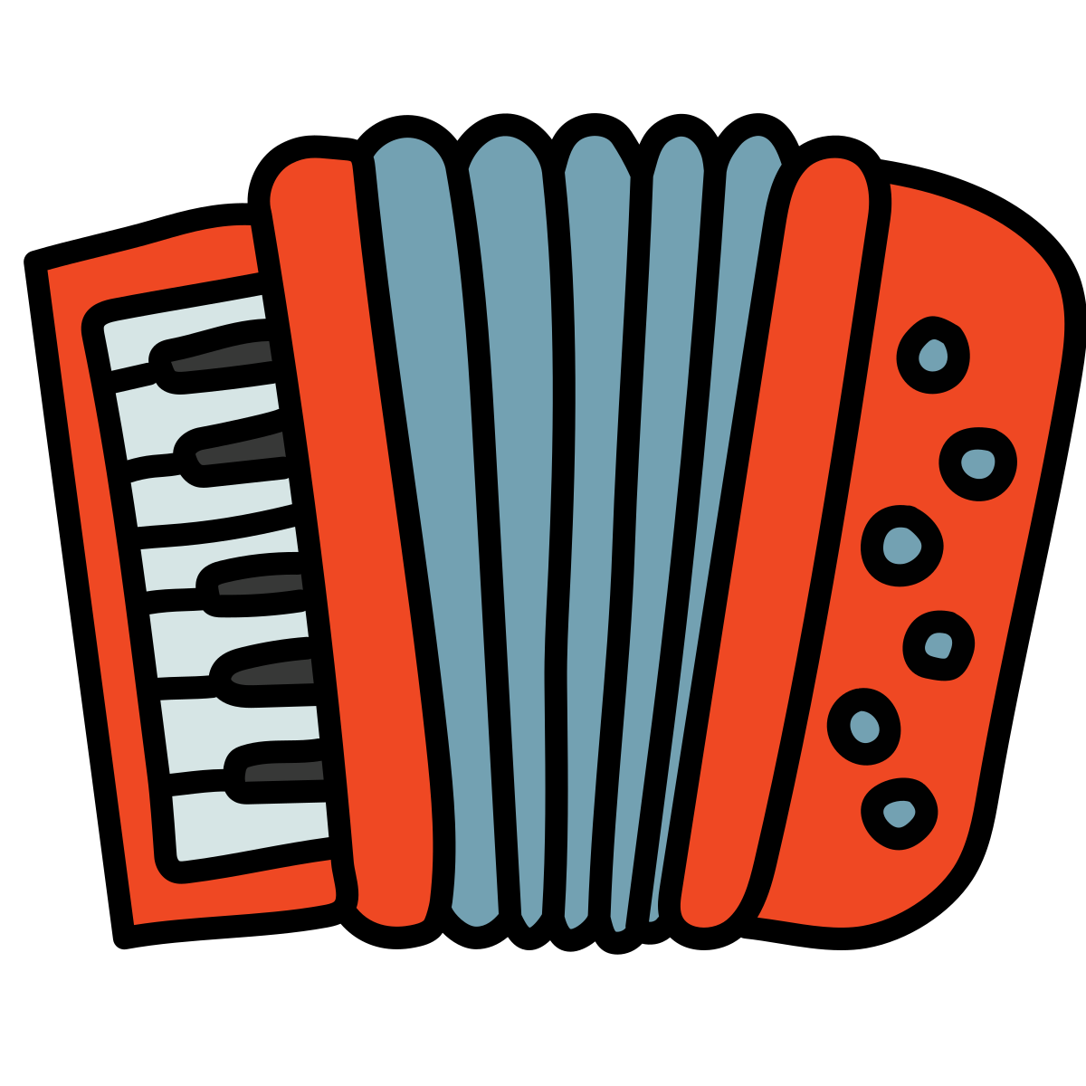 doodle style accordion icon