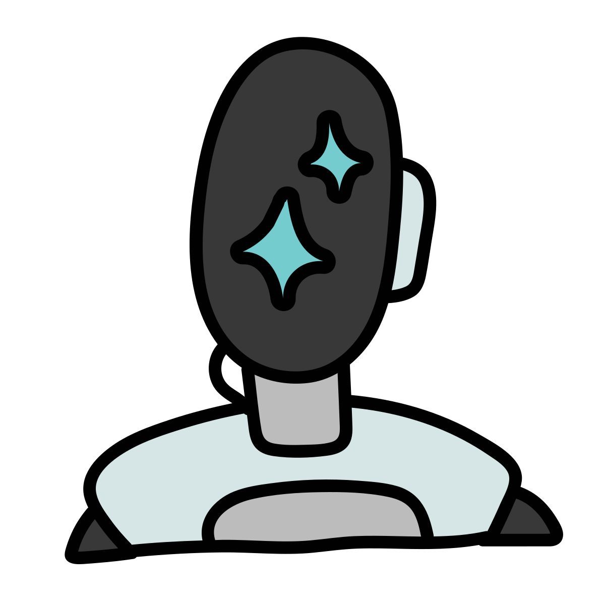 doodle style robot icon