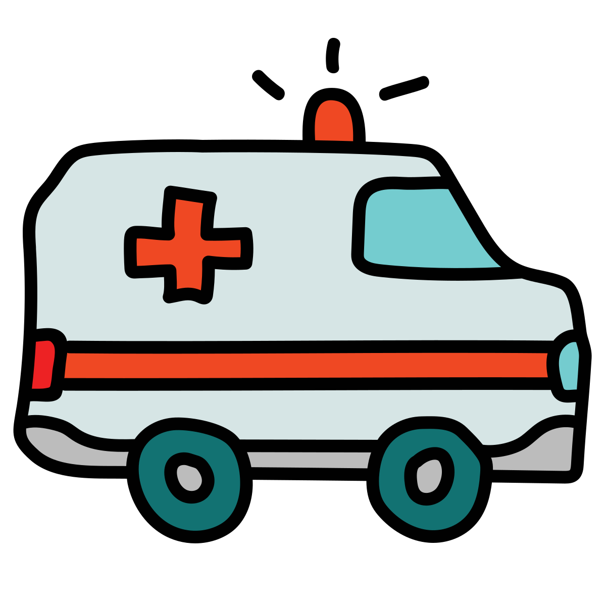 doodle style ambulance icon