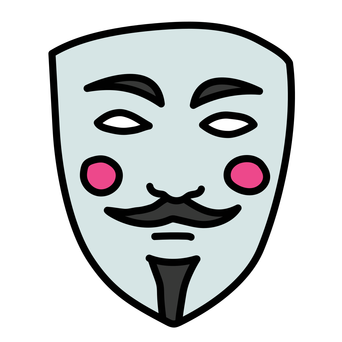 doodle style anonymous mask icon