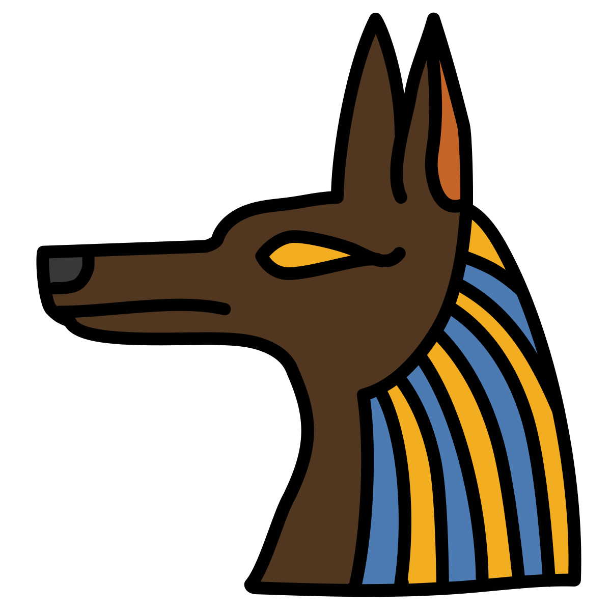 doodle style anubis icon