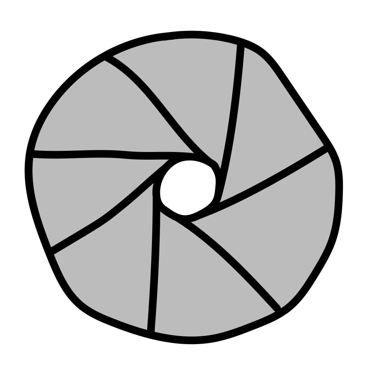 doodle style aperture icon