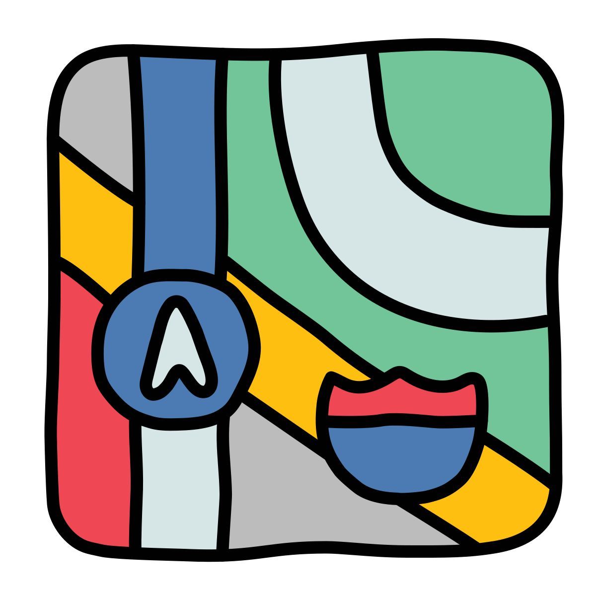 doodle style 苹果地图 icon