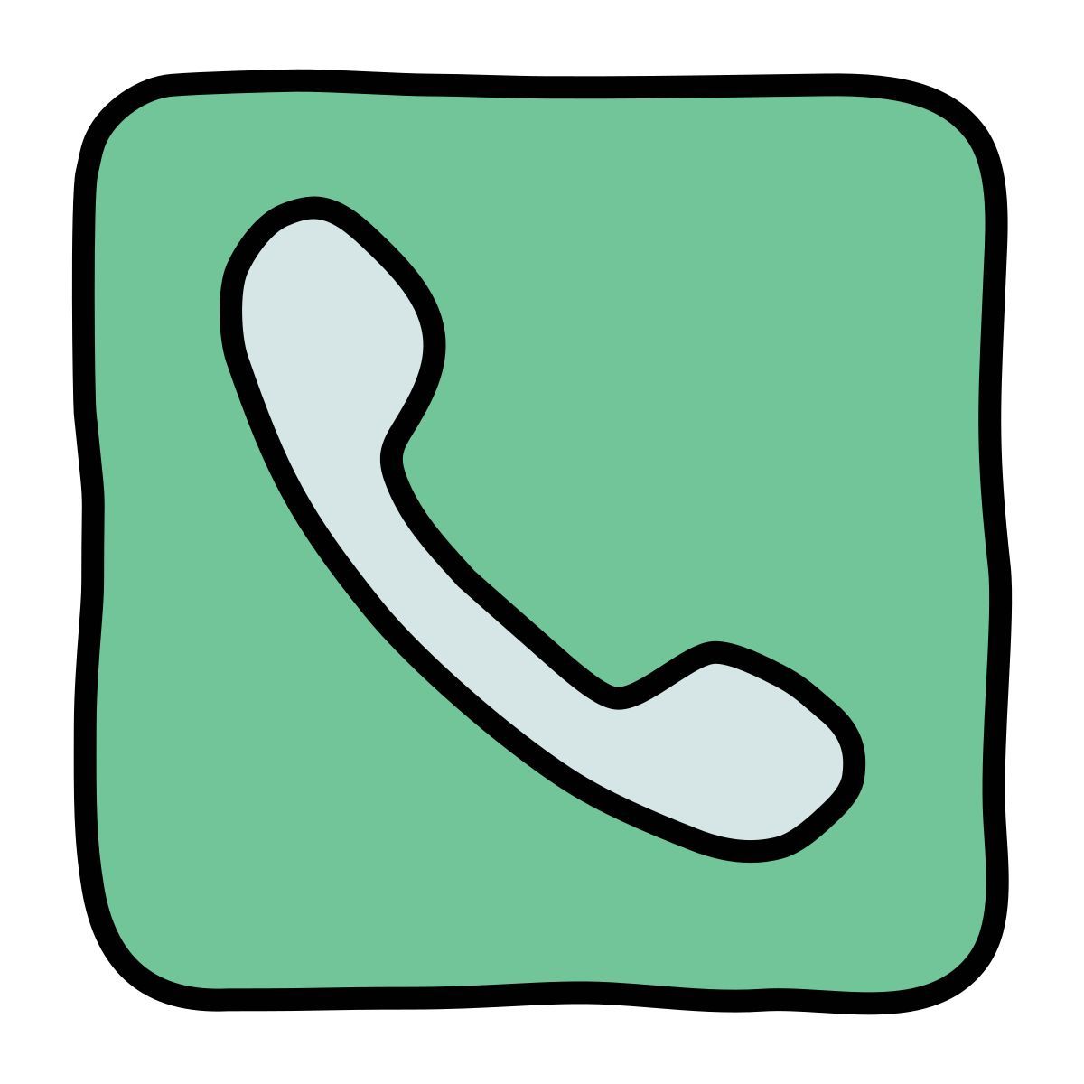 doodle style téléphone apple icon