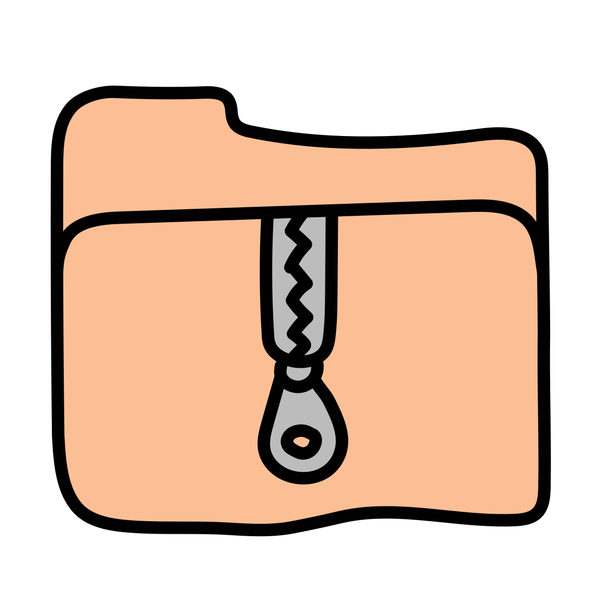 doodle style archive folder icon