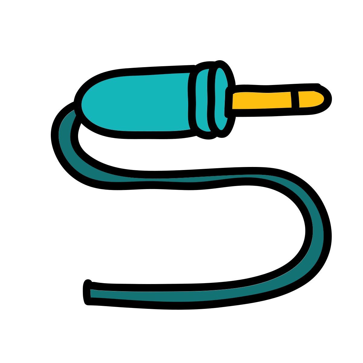 doodle style audio cable  v2 icon