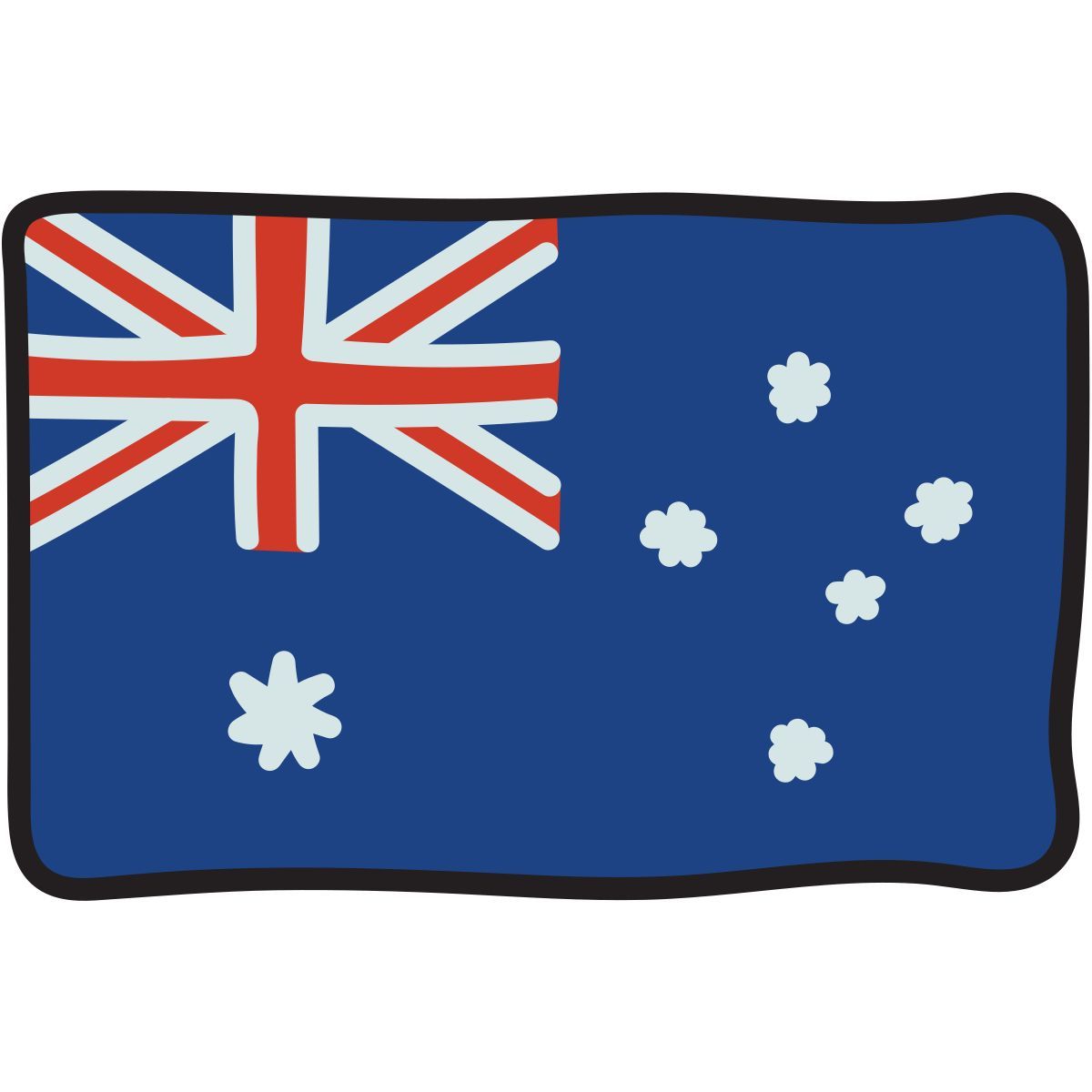 doodle style australia icon
