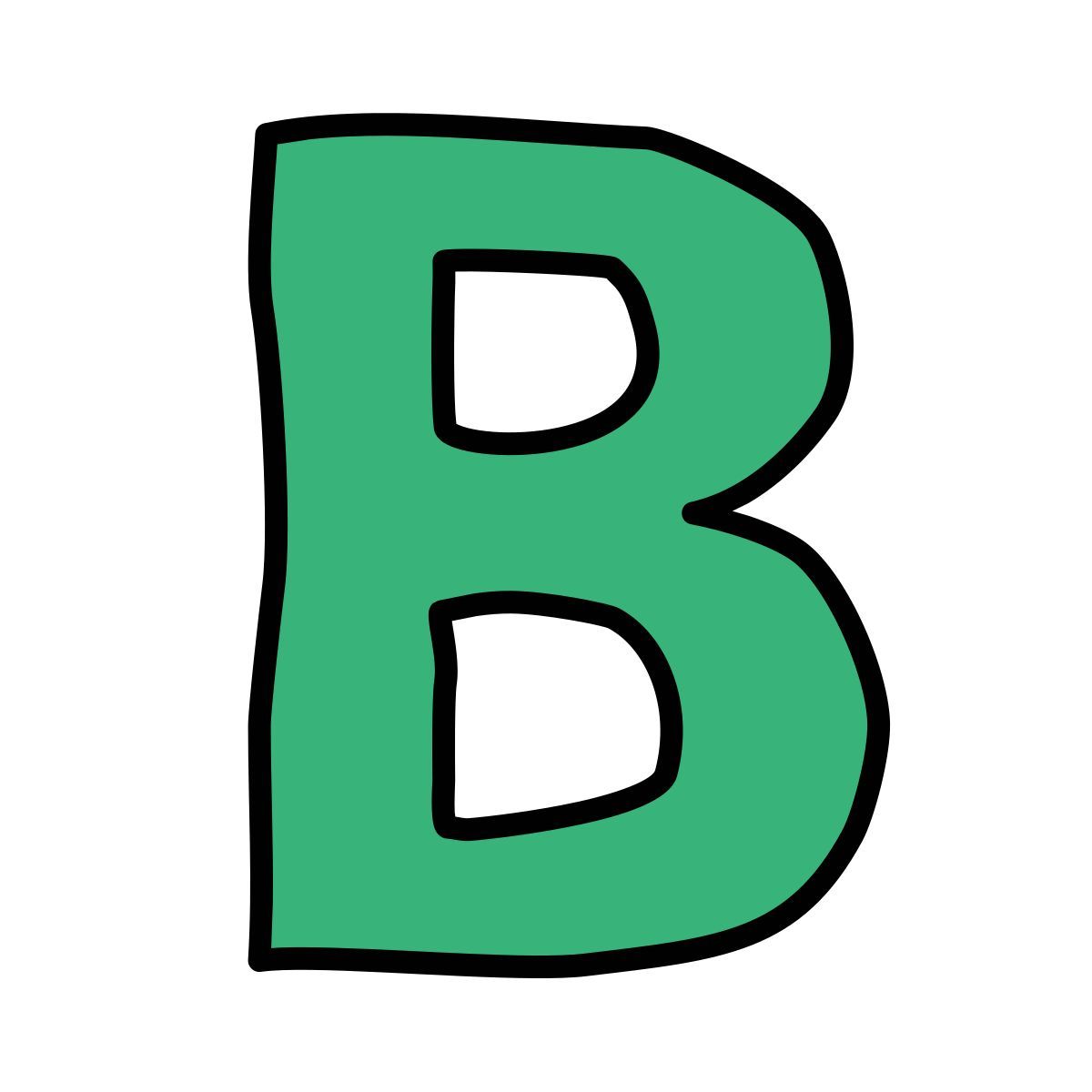 doodle style b icon
