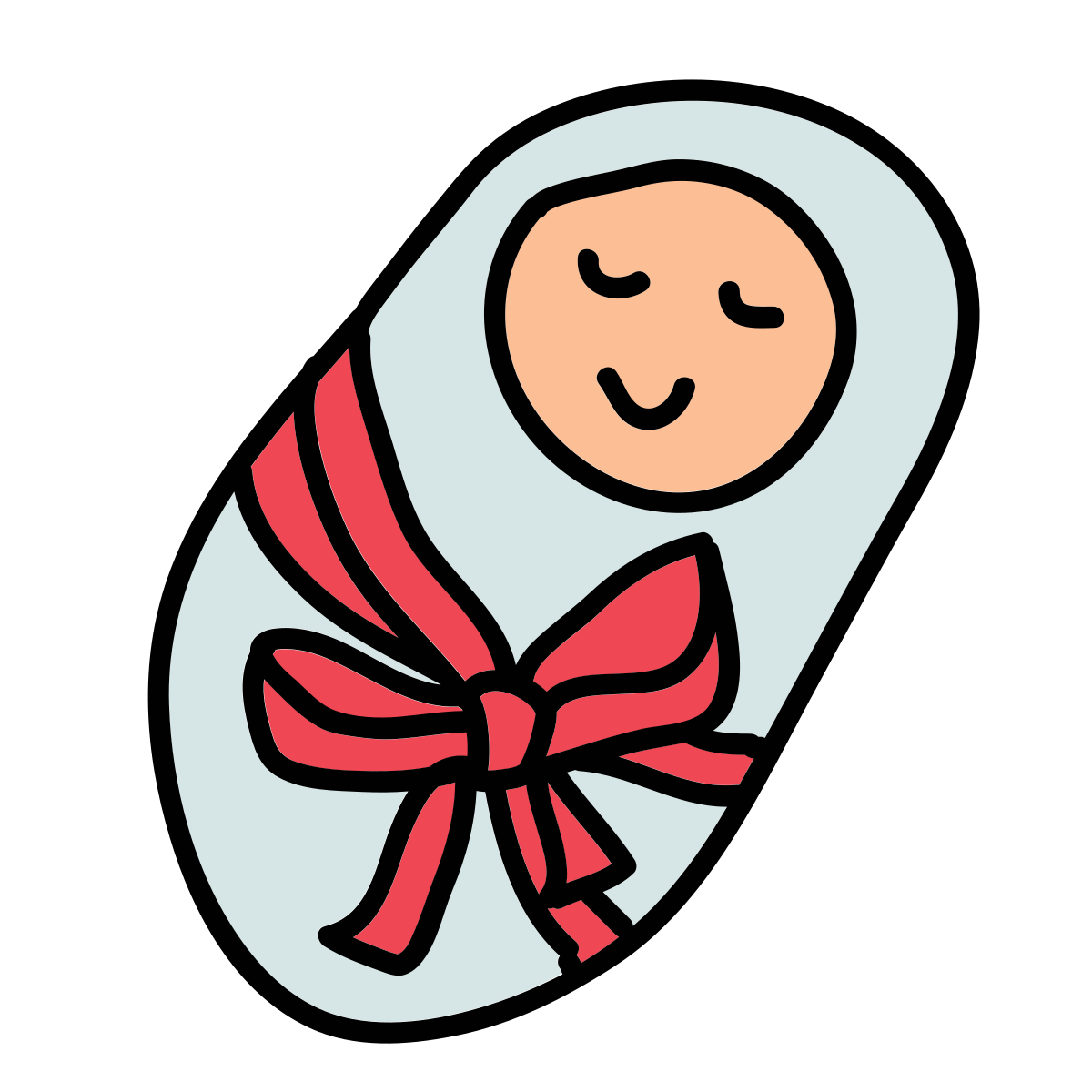 doodle style baby icon