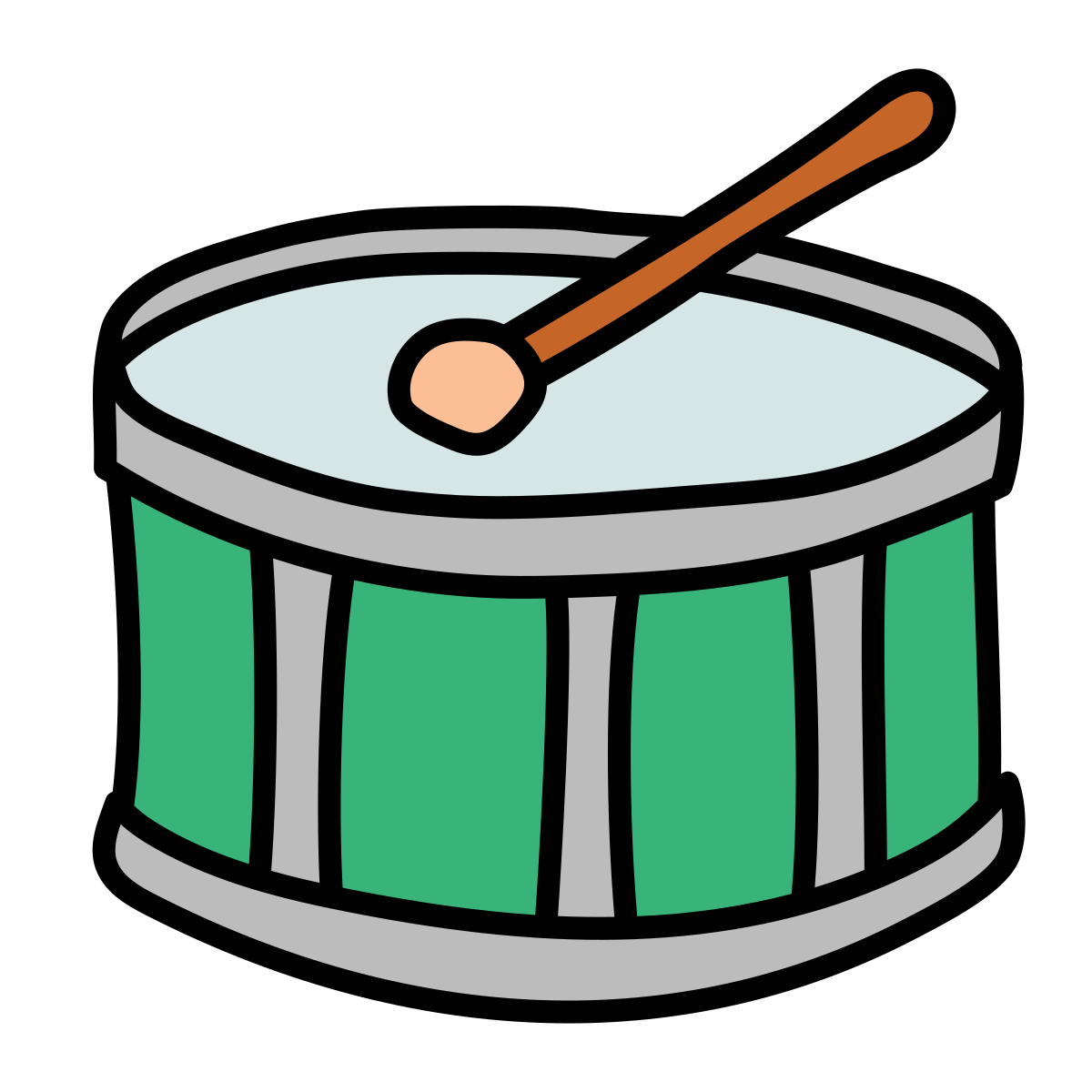 doodle style bass drum icon