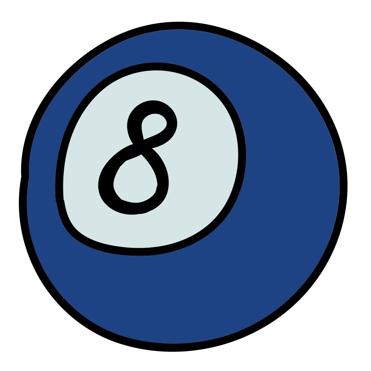 doodle style 台球 icon