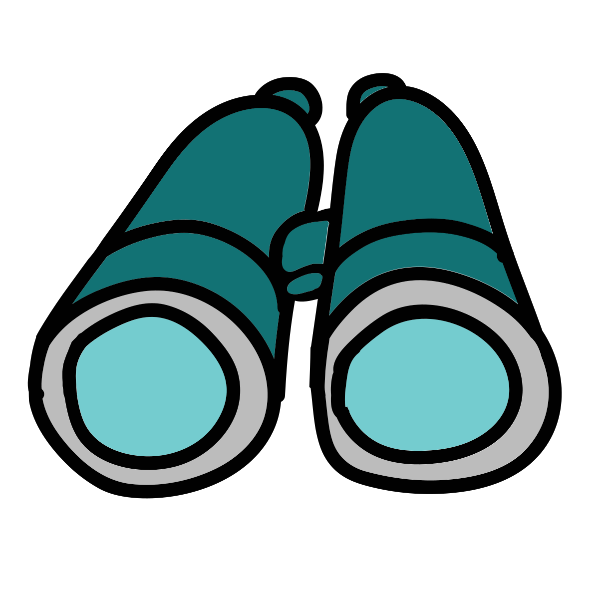 doodle style binoculars icon