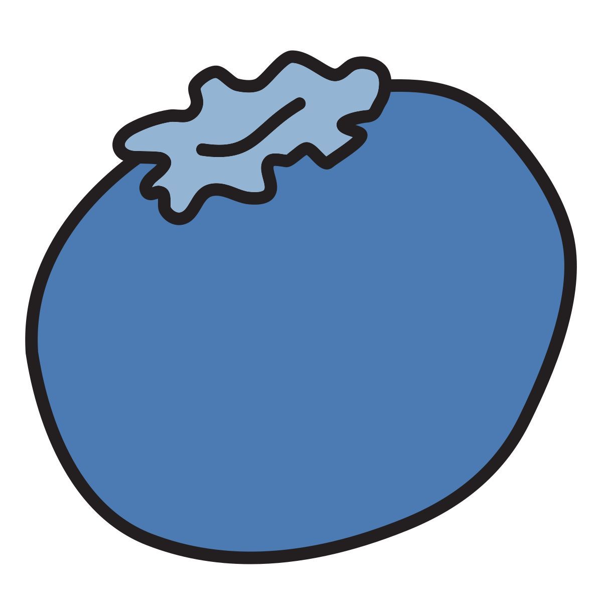 doodle style arándano icon