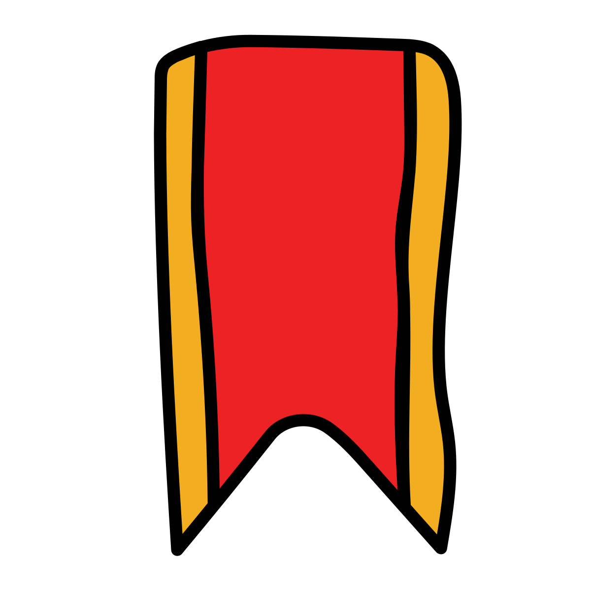 doodle style bookmark ribbon icon