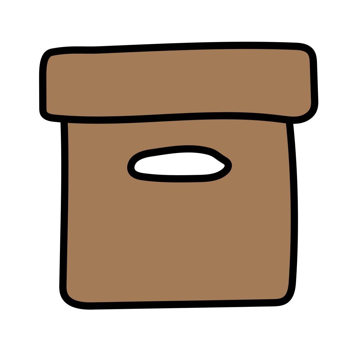 doodle style box icon