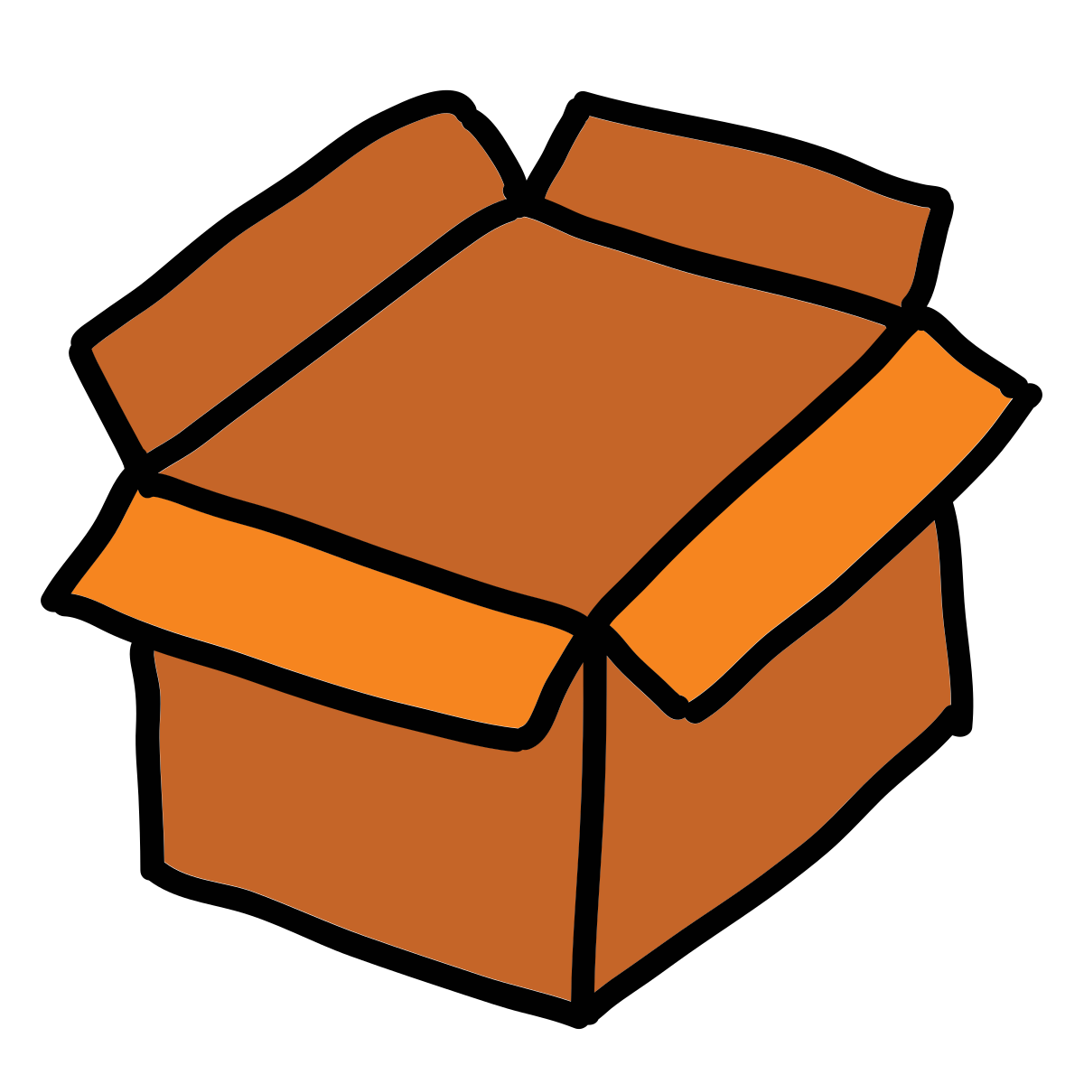doodle style box icon