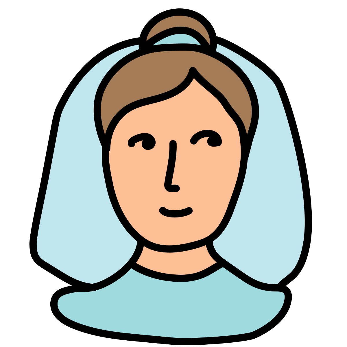 doodle style bride icon