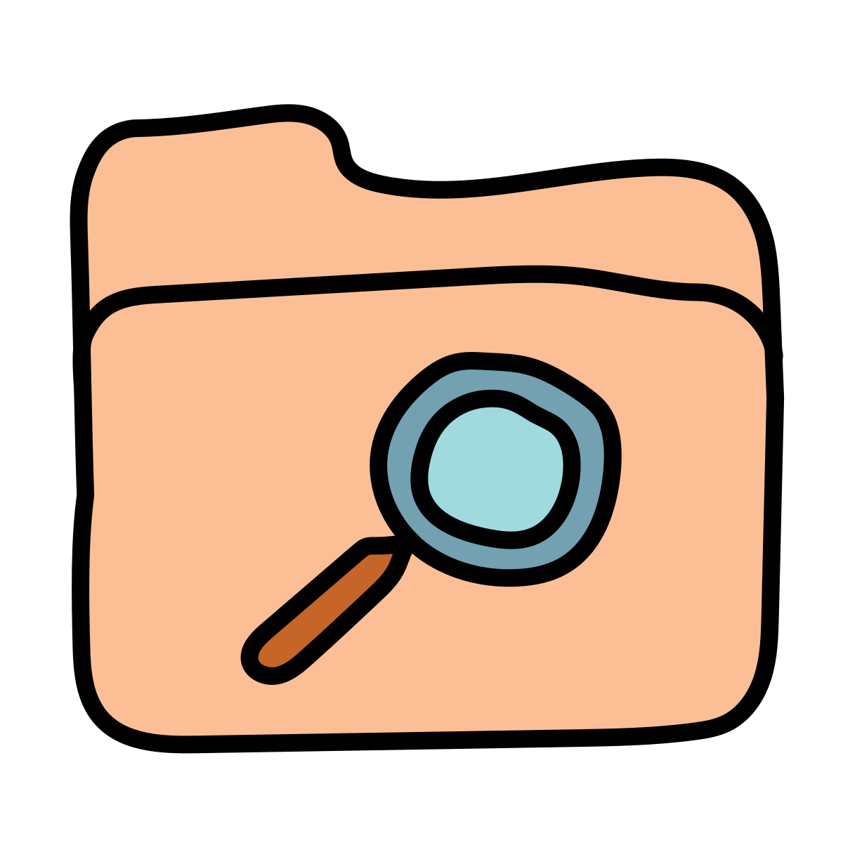 doodle style browse folder icon