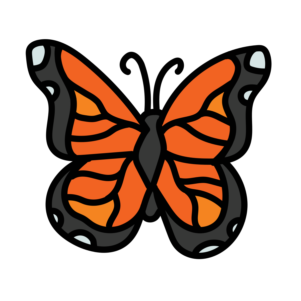 doodle style butterfly icon
