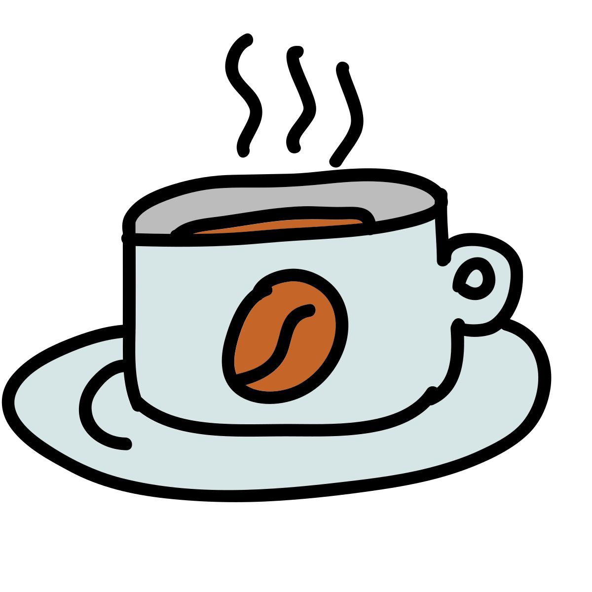 doodle style kaffee icon