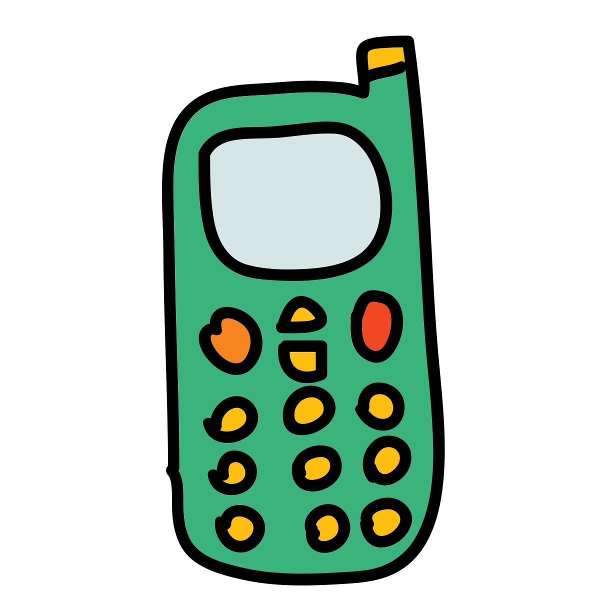 doodle style téléphone portable icon