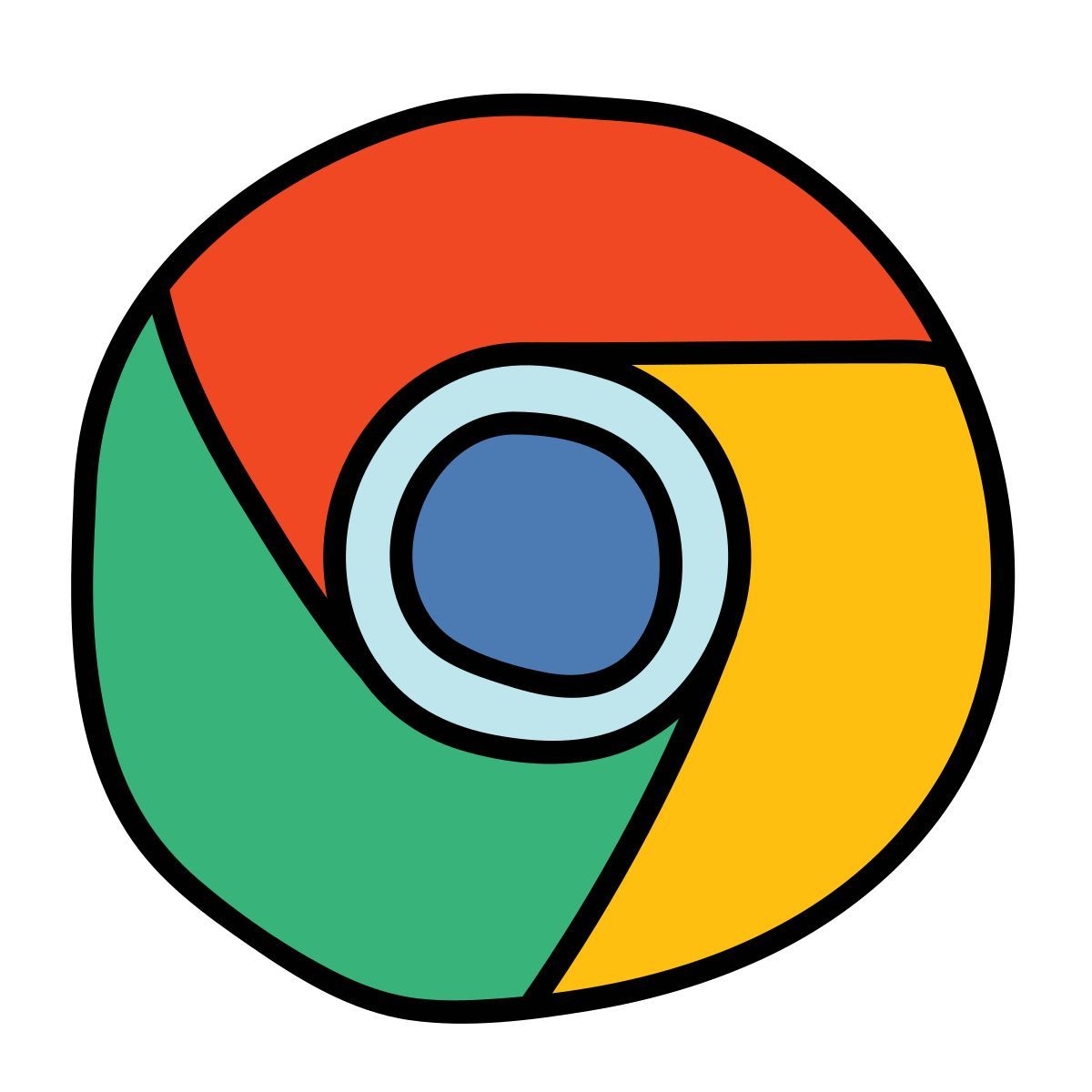 doodle style chrome icon