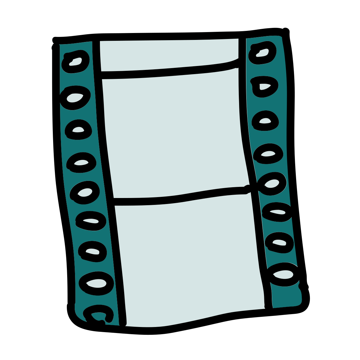 doodle style clapperboard icon