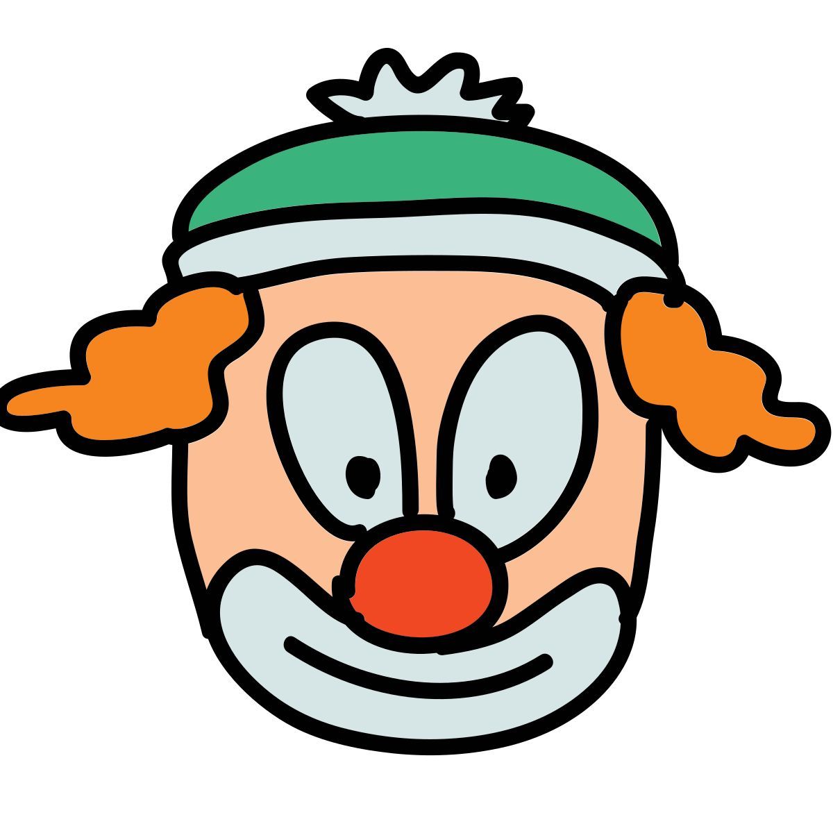 doodle style clown icon
