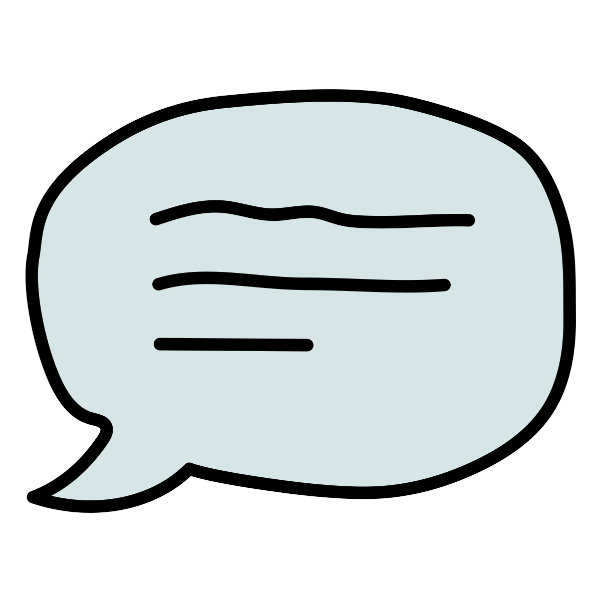 doodle style comments icon