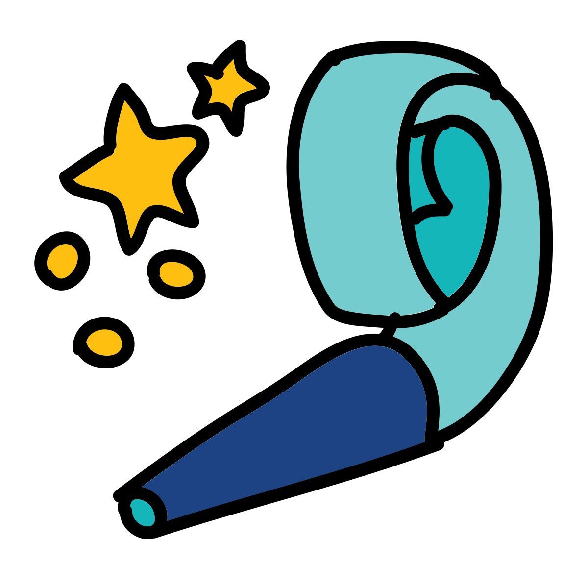 doodle style confetti icon