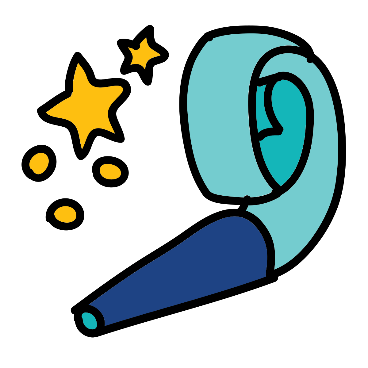 doodle style confetti icon