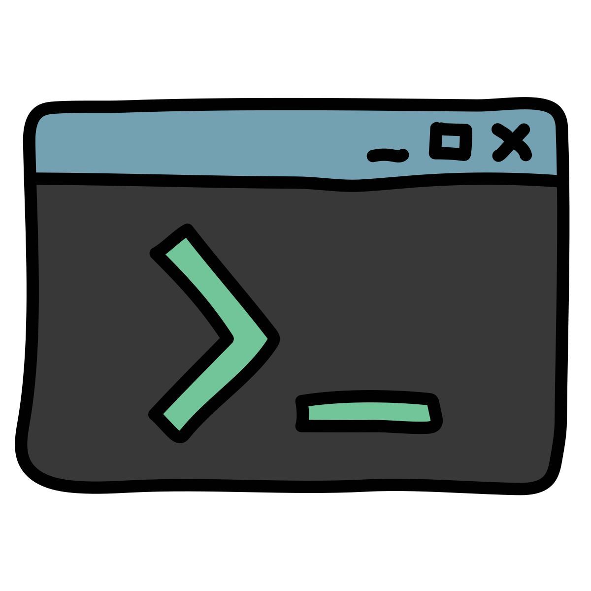 doodle style console icon
